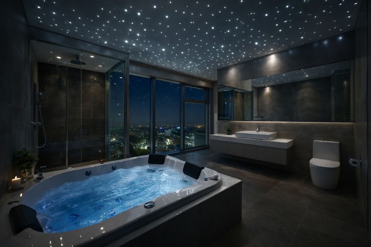 44 Piętro Sky Tower | Jacuzzi z Widokiem | Luksusowy Apartament