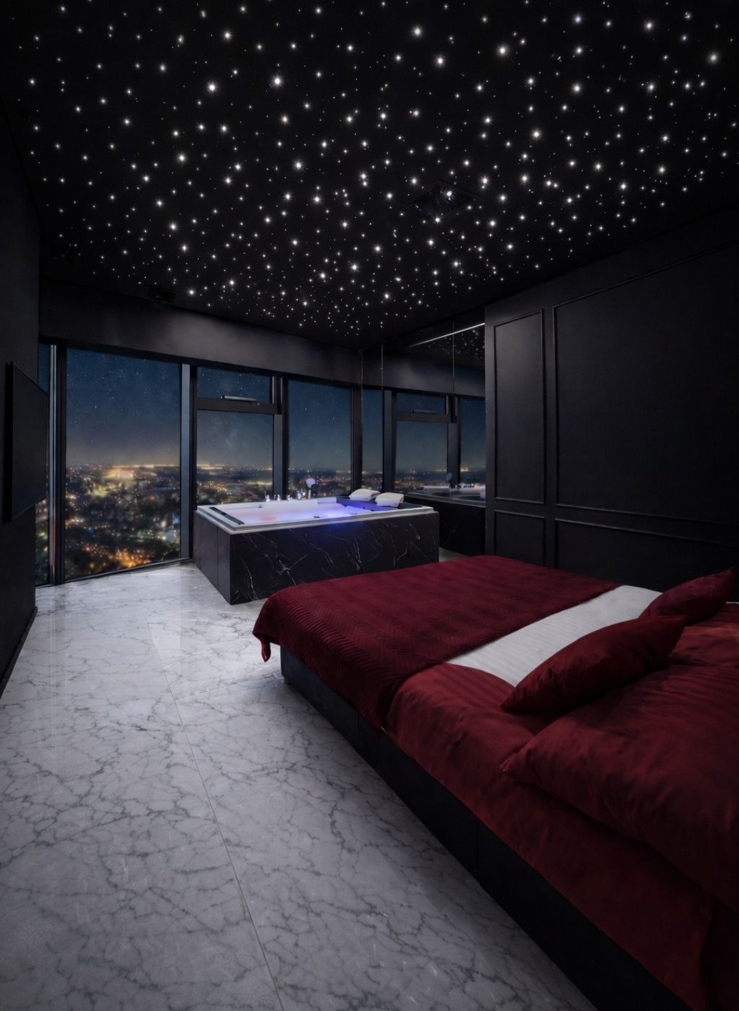 Sky Tower 46 piętro | 102 m² luksusu | jacuzzi | widok na całe miasto